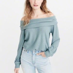 A&F Off the Shoulder Ribbed Sweater